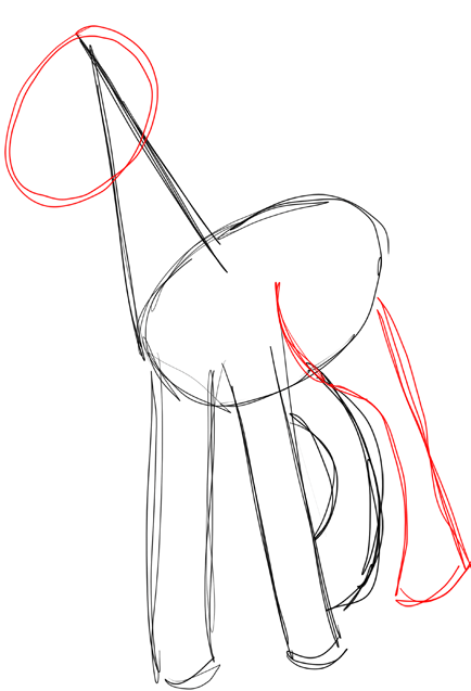 Step 3 How to Draw Cartoon Reindeers Step by Step Drawing Lessons