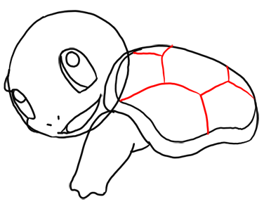 Step 8 How to Draw Squirtle from Pokemon for Kids : Step by Step Drawing Lesson