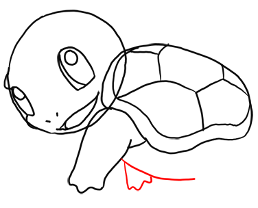 Step 9 How to Draw Squirtle from Pokemon for Kids : Step by Step Drawing Lesson