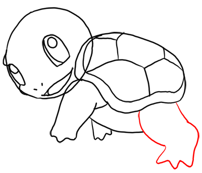 Step 10 How to Draw Squirtle from Pokemon for Kids : Step by Step Drawing Lesson