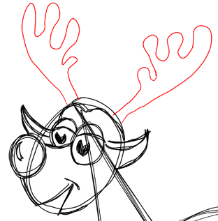 Step 11 How to Draw Cartoon Reindeers Step by Step Drawing Lessons