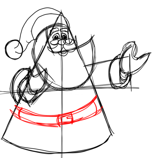 Step 11 How to Draw Santa Clause Step by Step Drawing Lesson Step 11 How to Draw Santa Clause Step by Step Drawing Lesson