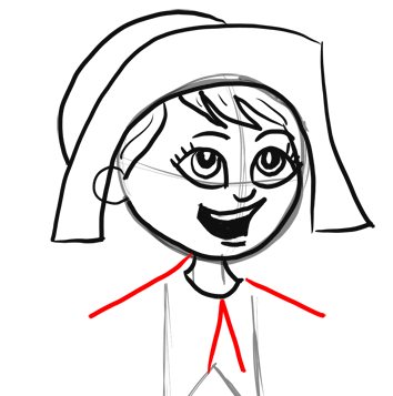 Step 12 How to Draw Cartoon Pilgrims for Thanksgiving tep by Step Drawing Tutorial for Kids, Teens, and Adults