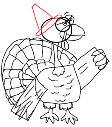 Step 15 How to Draw Turkeys for Thanksgiving and Farm  Animals Step by Step Drawing Tutorial for Kids, Teens, and Adults