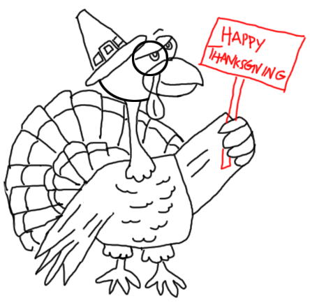 Step 17 How to Draw Turkeys for Thanksgiving and Farm  Animals Step by Step Drawing Tutorial for Kids, Teens, and Adults