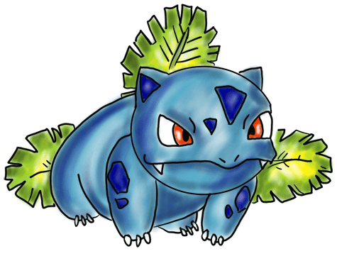Finished Ivysaur Colorized Picture drawing step by step Finished Ivysaur Colorized Picture drawing step by step