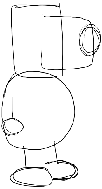 Step 1 How to Draw Brian from Family Guy : Step by Step Drawing Lesson