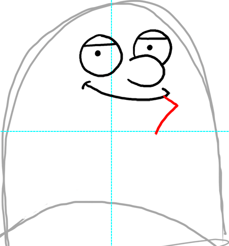 Step 6 How to Draw Peter Griffin from Family Guy : Step by Step Drawing Lesson