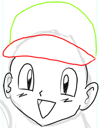 Step 8 How to Draw Ash Ketchum from Pokemon : Step by Step Drawing Lesson
