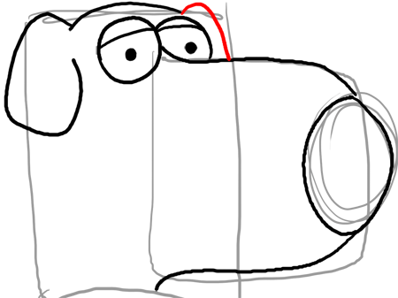 Step 8 How to Draw Brian from Family Guy : Step by Step Drawing Lesson
