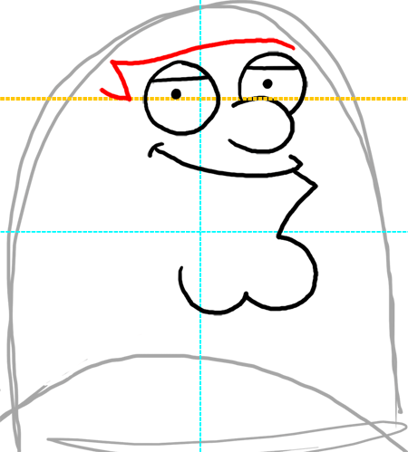 Step 8 How to Draw Peter Griffin from Family Guy : Step by Step Drawing Lesson