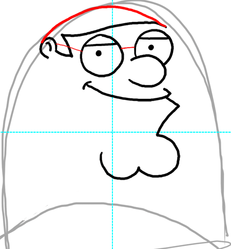 Step 10 How to Draw Peter Griffin from Family Guy : Step by Step Drawing Lesson