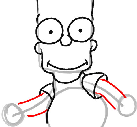 Step 11 How to Draw Bart Simpson from The Simpsons : Step by Step Drawing Lesson Step 11 How to Draw Bart Simpson from The Simpsons : Step by Step Drawing Lesson