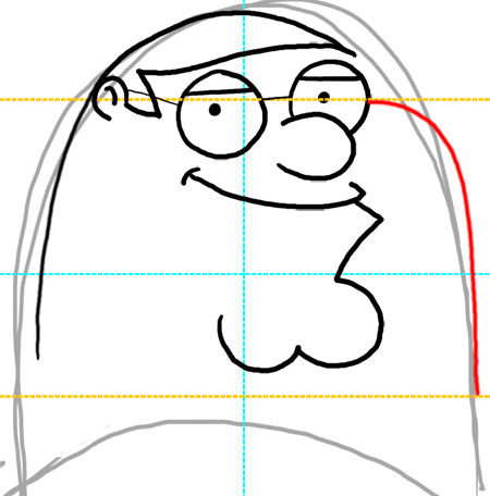 Step 12 How to Draw Peter Griffin from Family Guy : Step by Step Drawing Lesson