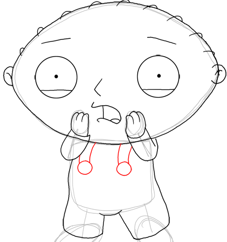 Step 13 How to Draw Stewie from Family Guy : Step by Step Drawing Lesson