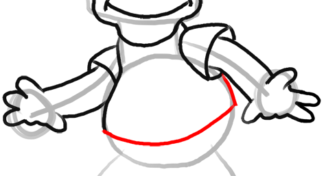 Step 14 How to Draw Bart Simpson from The Simpsons : Step by Step Drawing Lesson