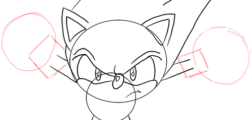 Step 14 How to Draw Sonic the Hedgehog : Step by Step Drawing Lesson