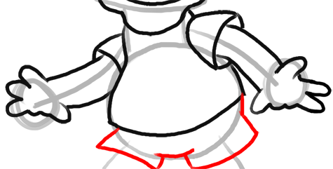 Step 15 How to Draw Bart Simpson from The Simpsons : Step by Step Drawing Lesson