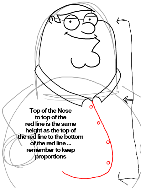 Step 16 How to Draw Peter Griffin from Family Guy : Step by Step Drawing Lesson