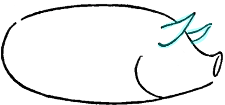 Step 3 How to Draw Cartoon Pigs