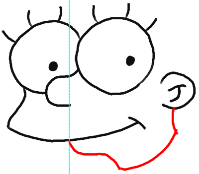 Step 6 How to Draw Maggie Simpson from The Simpsons : Step by Step Drawing Lesson