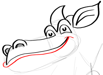 Step 8 - How to Draw Friendly Cartoon Dragons with Drawing Lesson