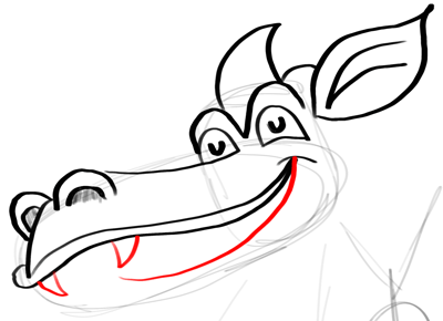 Step 9 - How to Draw Friendly Cartoon Dragons with Drawing Lesson