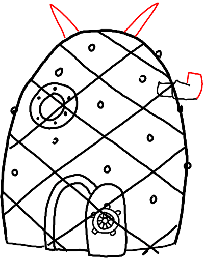 Step 9 Spongebob Squarepants' Pineapple House Drawing Lesson