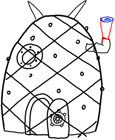 Step 10 Spongebob Squarepants' Pineapple House Drawing Lesson