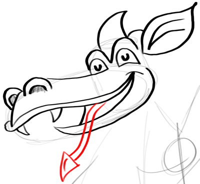 Step 11 - How to Draw Friendly Cartoon Dragons with Drawing Lesson