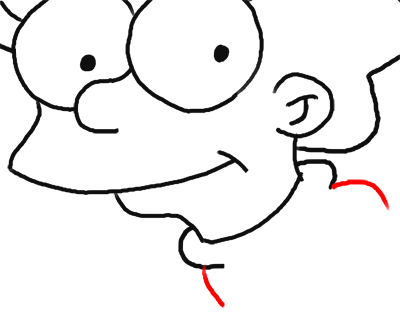 Step 11 How to Draw Maggie Simpson from The Simpsons : Step by Step Drawing Lesson
