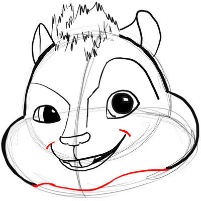 Step 13 Drawing Alvin from Alvin and the Chipmunks Tutorial