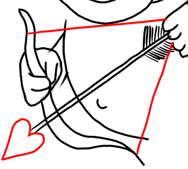 Step 15 How to Draw Cupid