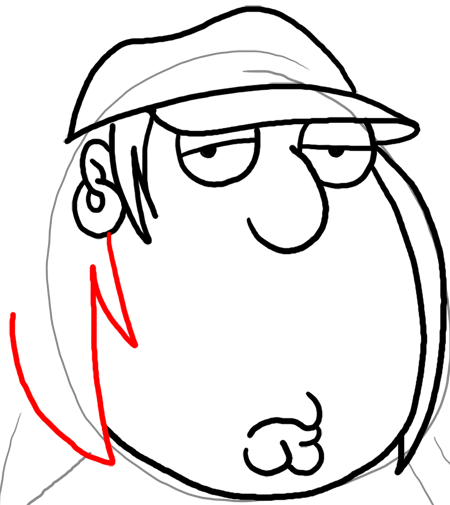 Step 15 How to Draw Chriss Griffin from Family Guy : Step by Step Drawing Lesson
