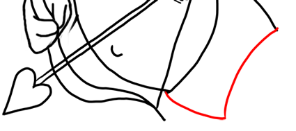 Step 17 How to Draw Cupid