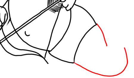 Step 18 How to Draw Cupid