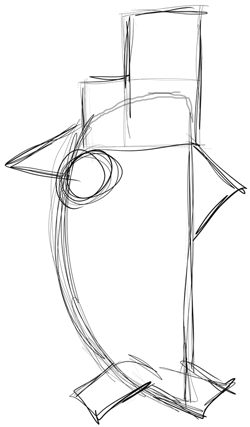 Step 1 Drawing Fred Flinstone from The Flinstones Drawing Instructions