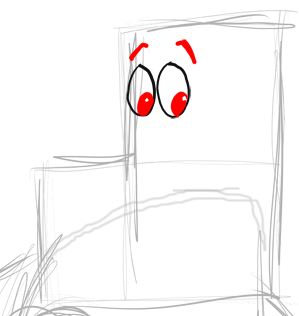 Step 3 Drawing Fred Flinstone from The Flinstones Drawing Instructions