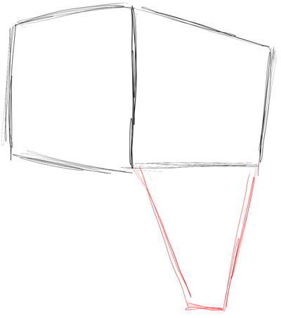 Step 3 - Drawing Pearl Krabs from Spongebob Squarepants