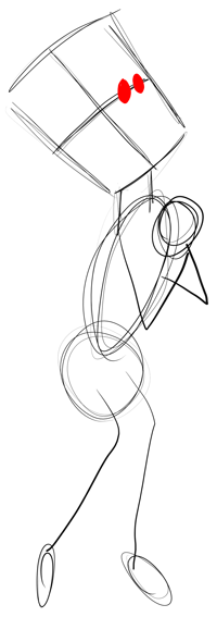 Step 3 Drawing Wilma from The Flinstones