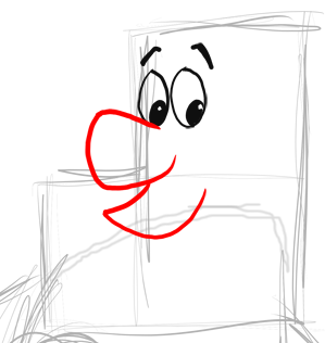 Step 4 Drawing Fred Flinstone from The Flinstones Drawing Instructions