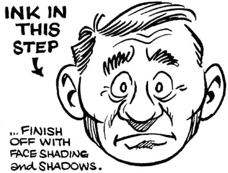 Step 6 Drawing Cartoon Heads / Faces for Comics with Oval Technique