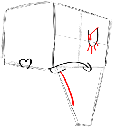 Step 7 - Drawing Pearl Krabs from Spongebob Squarepants