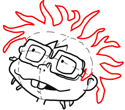 Step 8 How to Draw Chuckie from Rugrats with Easy Drawing Lesson