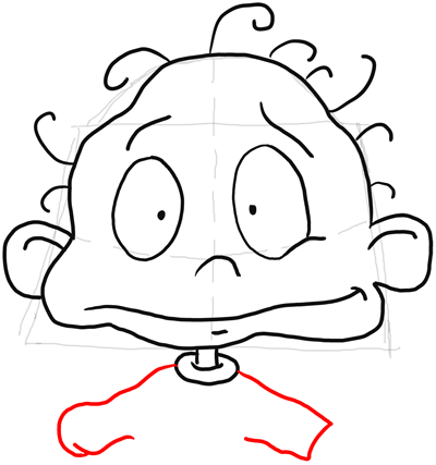Step 9 How to Draw Dil Pickles from Rugrats