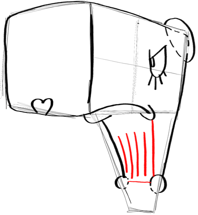 Step 10 - Drawing Pearl Krabs from Spongebob Squarepants