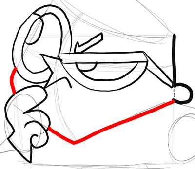 Step 12 - Drawing Dexter from Dexter's Laboratory Step by Step Instructions