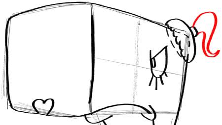 Step 12 - Drawing Pearl Krabs from Spongebob Squarepants