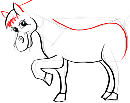 Step 13 How to Draw Cartoon Horses with Easy Step by Step Drawing Tutorial