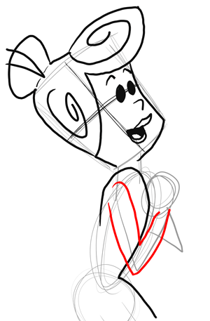 Step 14 Drawing Wilma from The Flinstones